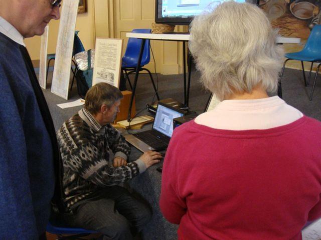 Tarnagulla History Day, 
   Victoria Theatre, Tarnagulla
       30 September 2012.
Phil Spencer operating the electronics.
     David Gordon Collection.