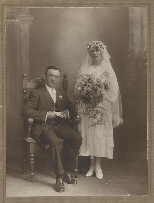 Marriage of Dick Ison and Myrtle Sheldon, 1922