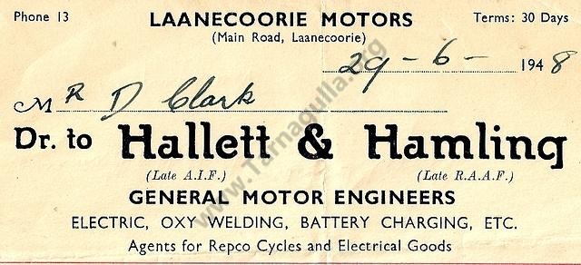 Hallett Laanecoorie 1948