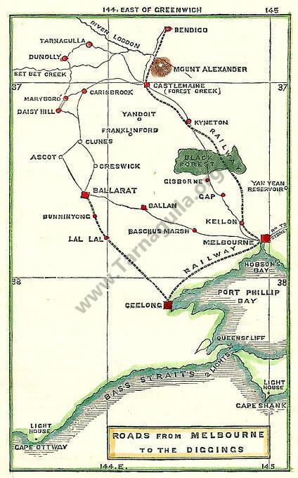 Diggings Map 1868