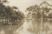 Company Dam Tarnagulla, with flour-mill in background, c 1922